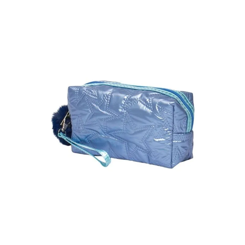Necessaire Qualis Estampa Em Estrela Ns2390 - Azul