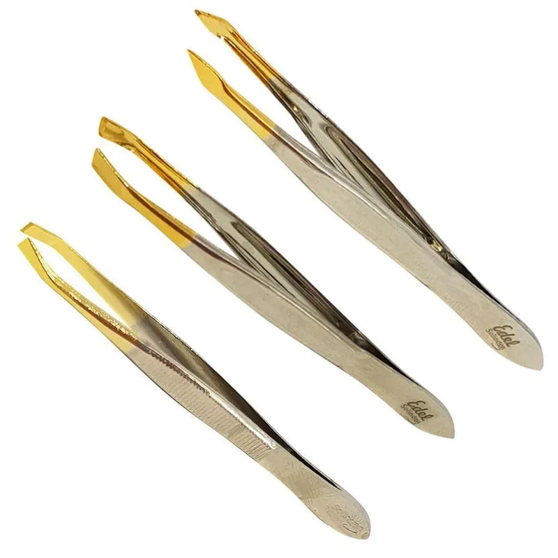 Pinça De Sobrancelhas Solingen Edel Design Profissional 3un