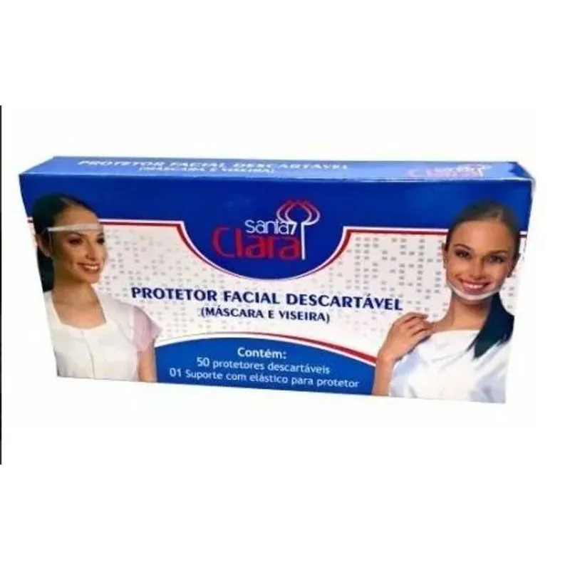 Protetor Facial Descartável 50unid. -santa Clara