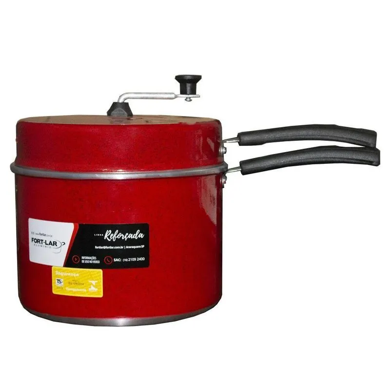 Pipoqueira Fort-Lar Alumínio 4.20l Vermelho - 4097