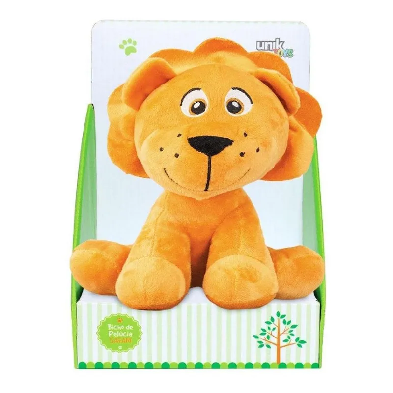 Leão De Pelúcia 25Cm Safari Antialérgico Unik Toys