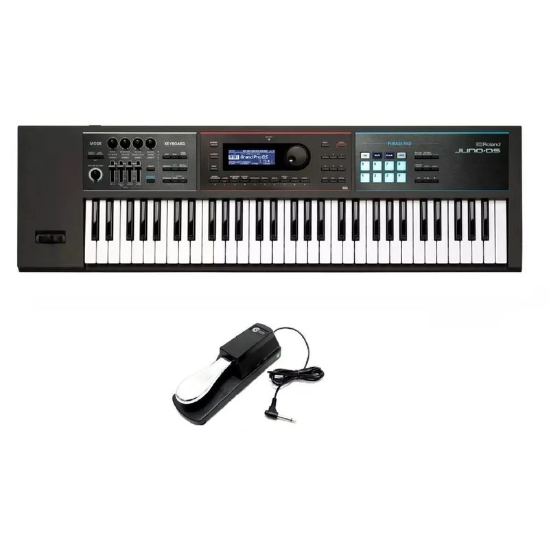 Teclado Roland Juno DS61 Com Pedal Sustain Kit