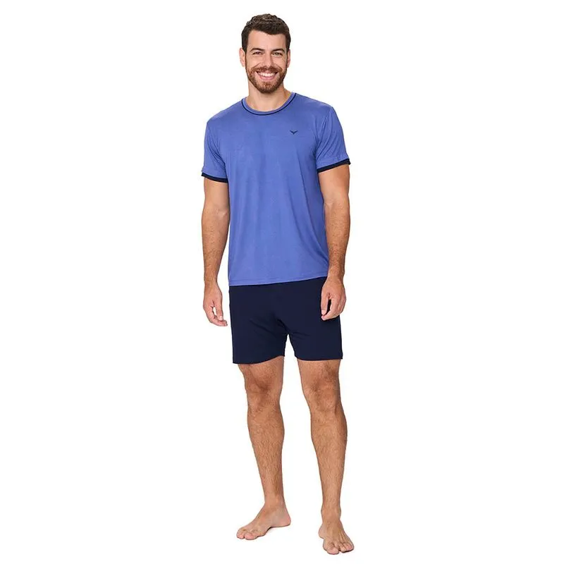 Pijama Visco Masc 258042 - Azul Conexao Gg Gg