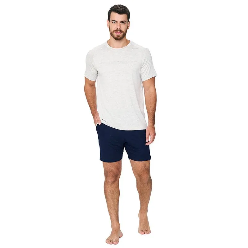 Pijama Visco Masc 258045 - Mescla Claro P P