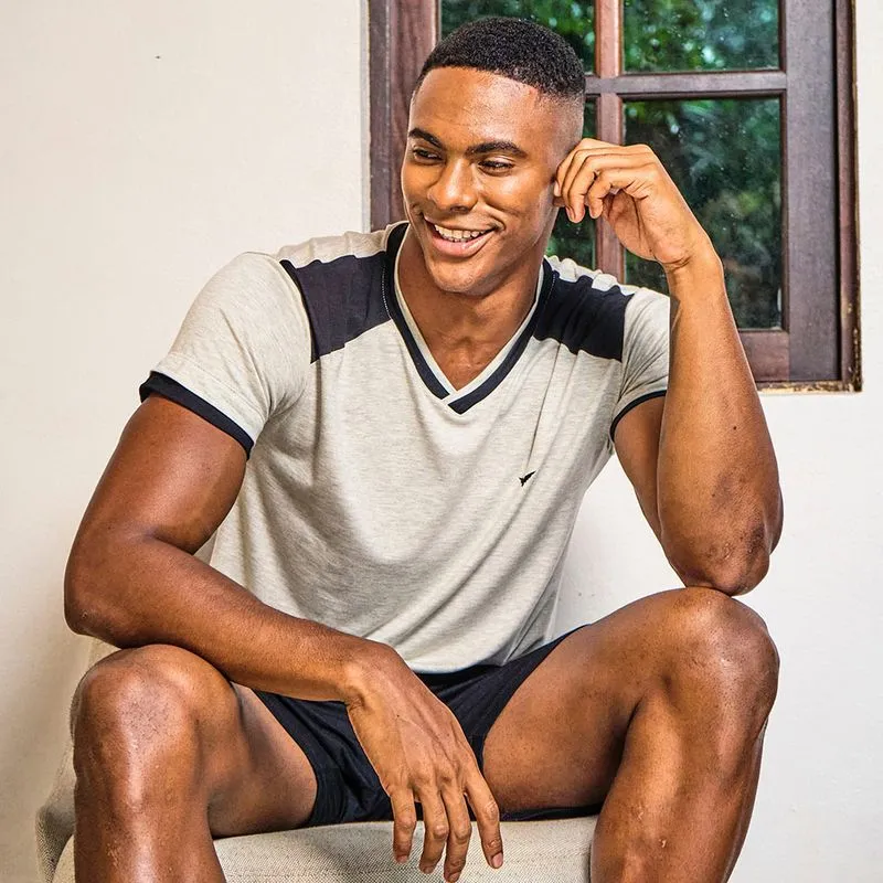 Pijama Dec V Masc 258047 - Mescla Claro M M