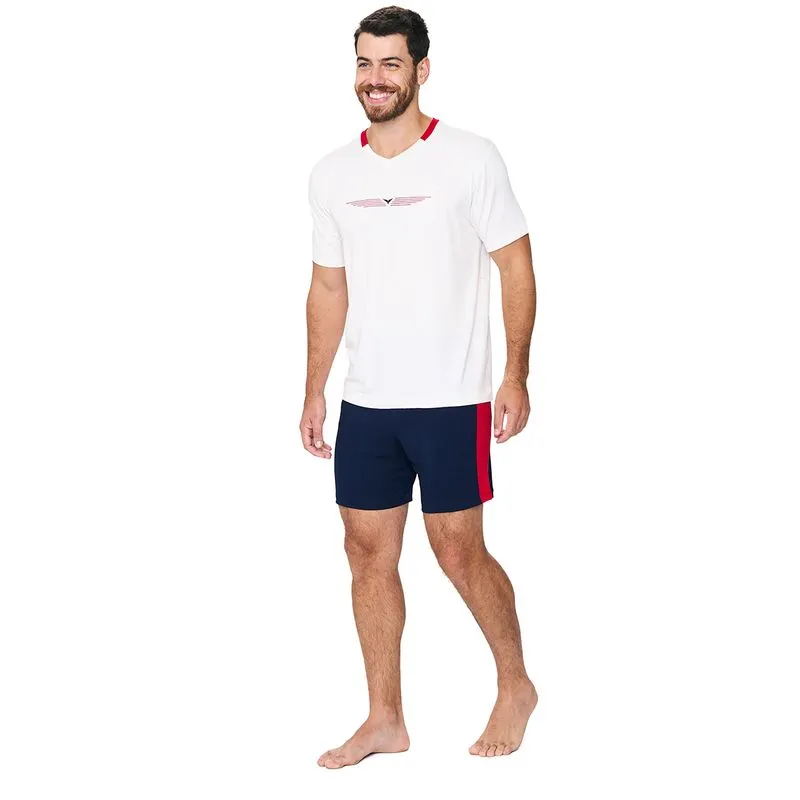 Pijama Visco Masc 258050 - Off White P P