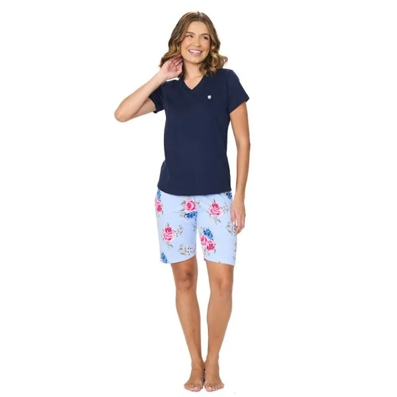 Pijama: Bermudoll Malha Floral 255032 - Floral Rosas Xg Xg