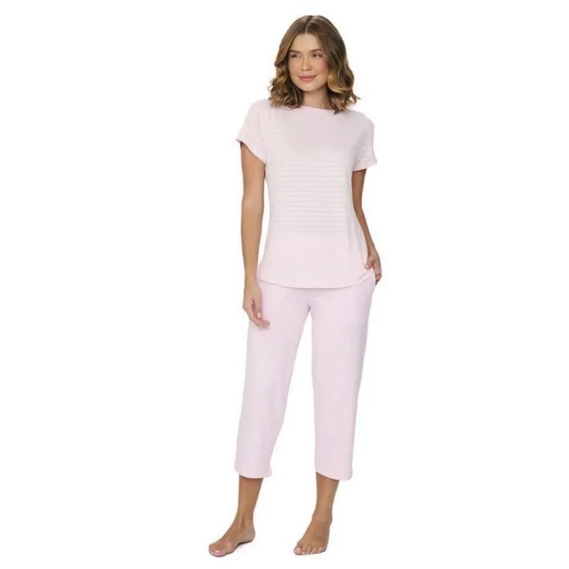Pijama: Capri Visco Malha 255039 - Listr Rosa Pureza P P
