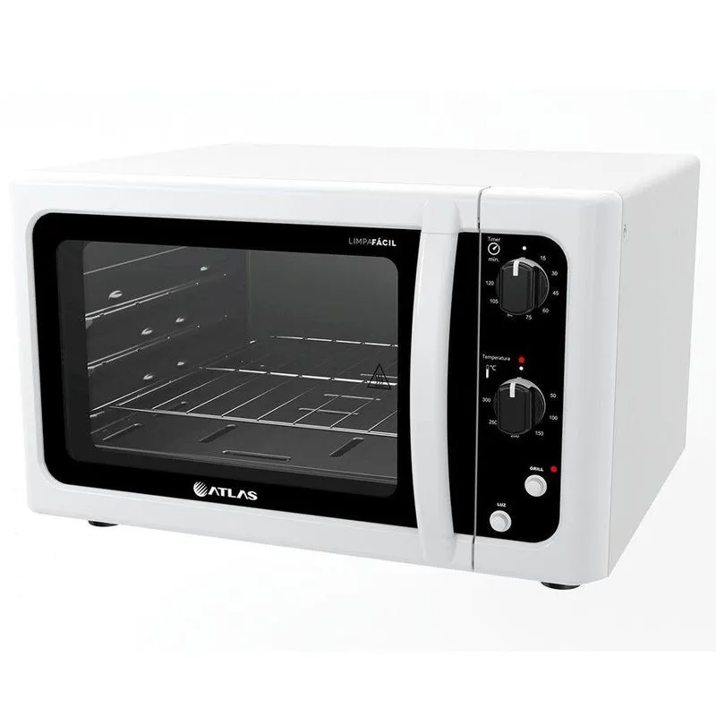 Forno Elétrico Atlas C/ Grill Limpa Fácil Branco 44l 220v