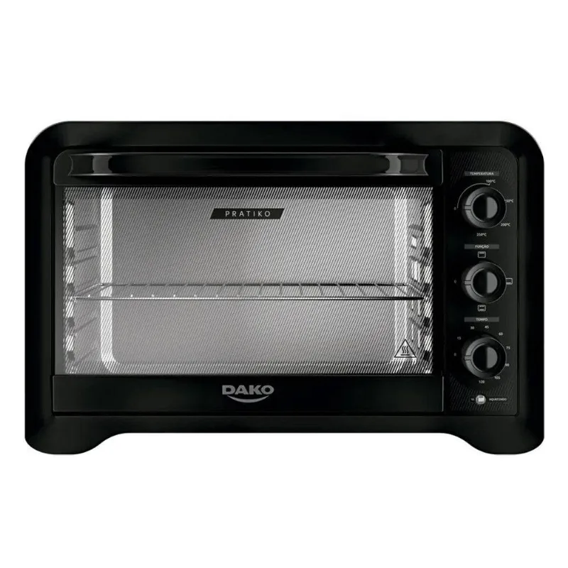 Forno Elétrico De Bancada Dako Pratiko 50l 1600w Com Timer Preto 110v