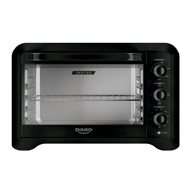 Forno De Bancada Elétrico Dako Pratiko 50l Com Grill Preto 220v