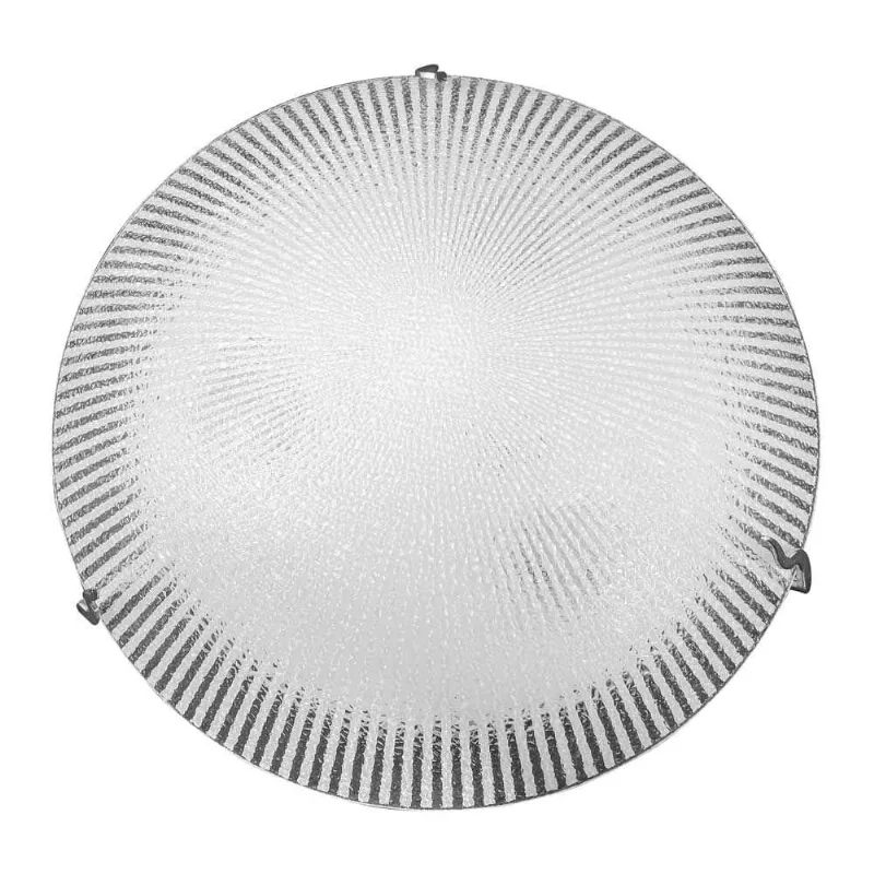Plafon Prisma Vidro Craquelado 3 Lâmpada E-27 60w Home Line Bivolt Bivolt - Home Line