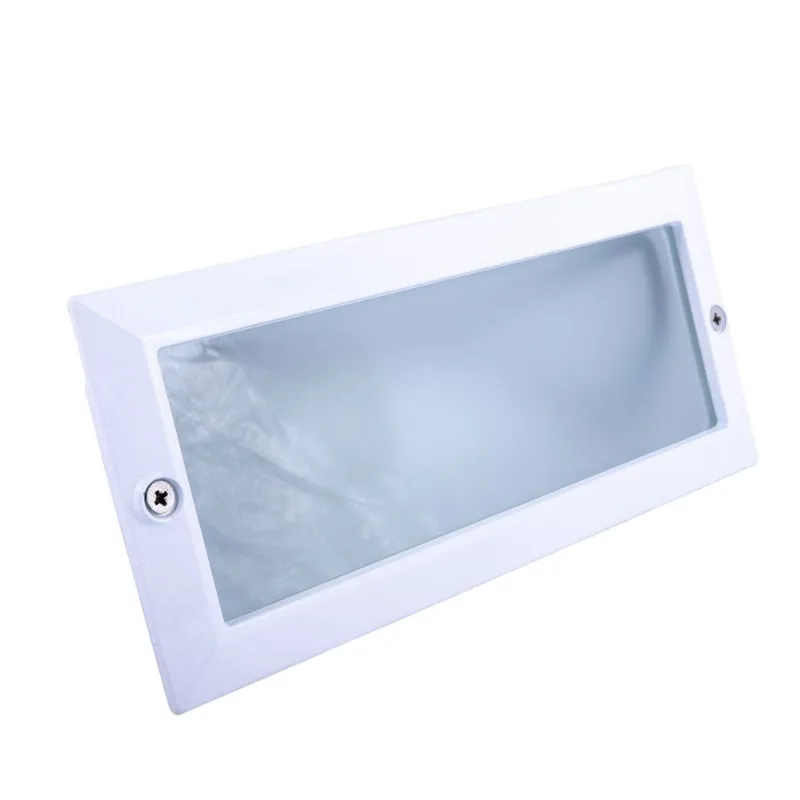 Balizador Ret. 23cm Aluminio Pint. Epoxi E-27 1 Lamp. Max 60w s/ Grade Branca