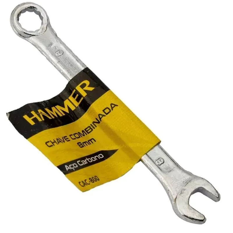 Chave Combinada Hammer Aço Cromo Vanádio 08mm