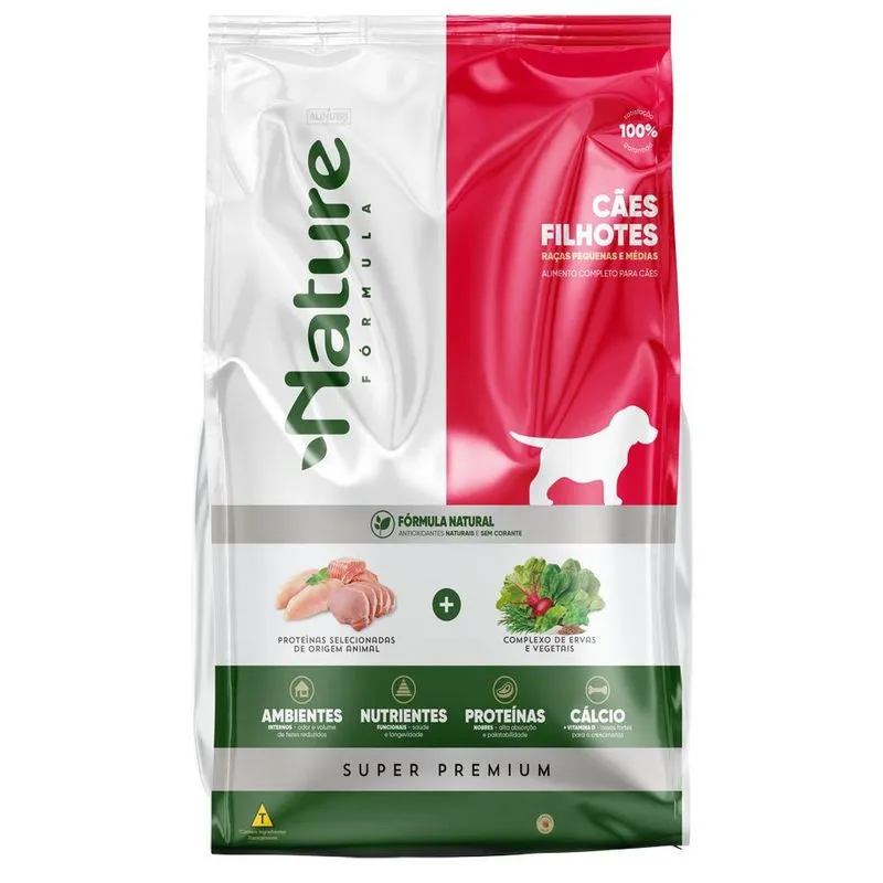 Ração Seca Alinutri Nature Fórmula para Cães Filhotes Raças Pequenas e Médias - 2,5 Kg