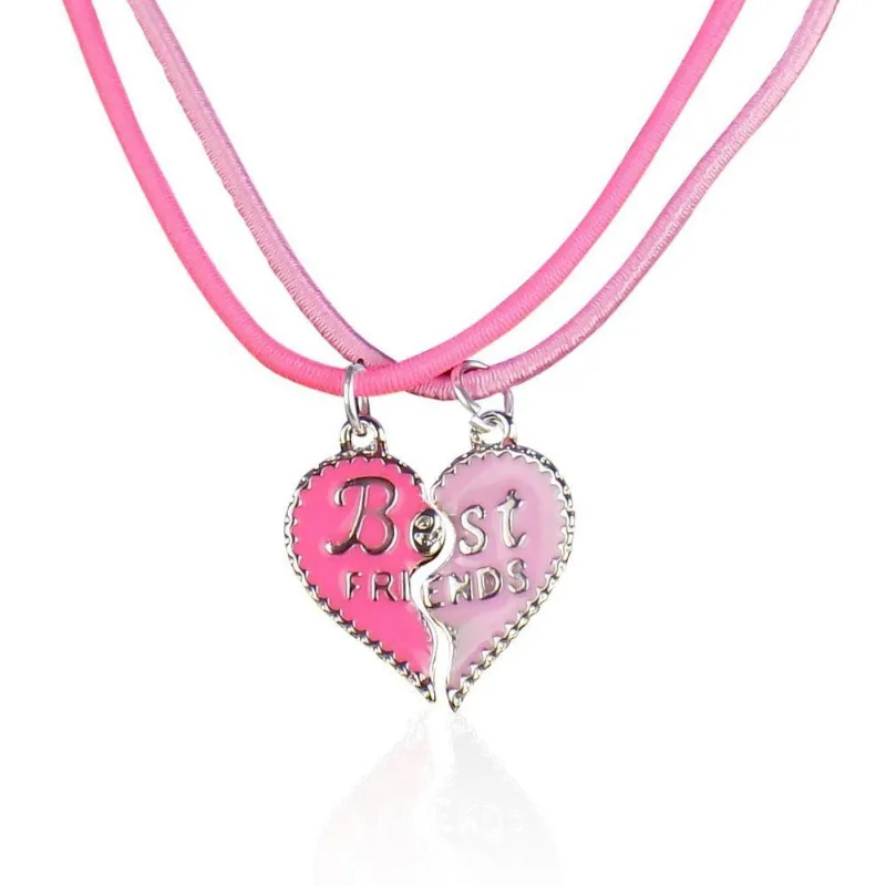 Colar Orizom Kit Amizade Best Friend Aço Inoxidável Prata Feminino