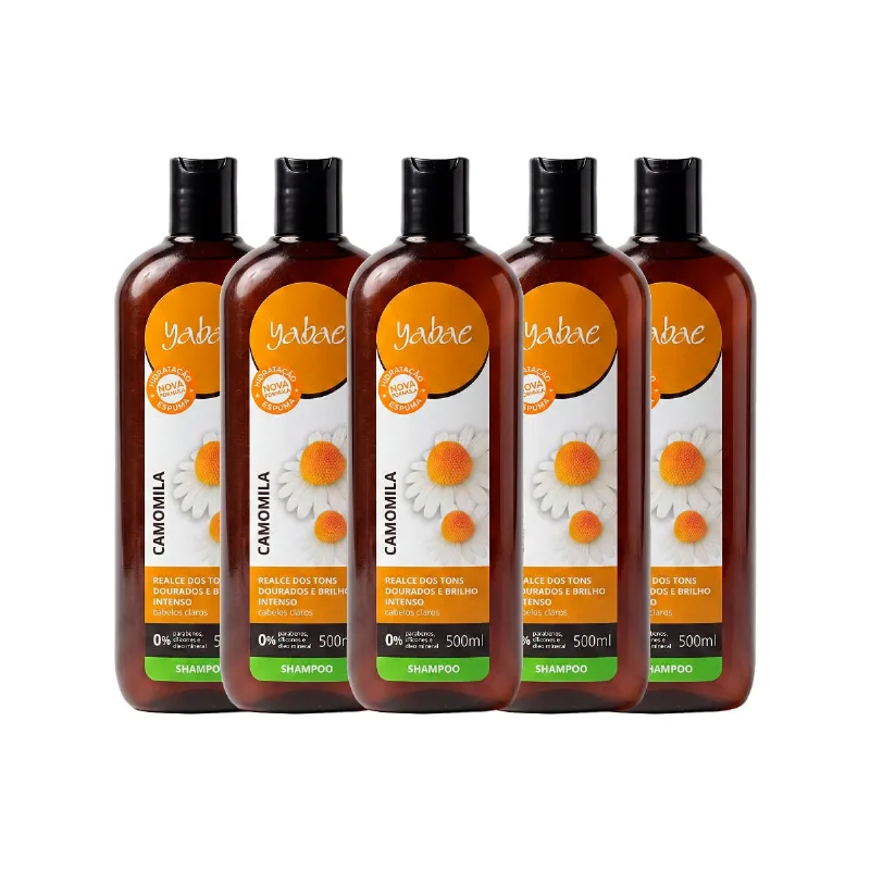 Kit Camomila - 5 Shampoo 500ml - Yabae - Vegano