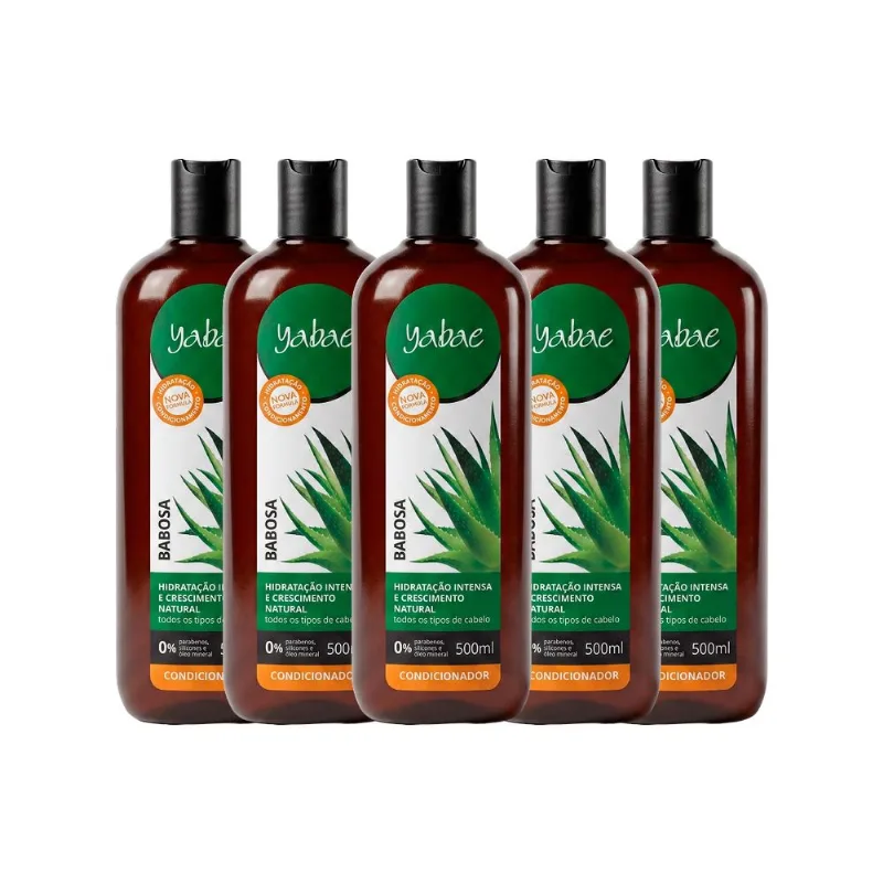 Kit Babosa - 5 Condicionador 500ml - Yabae - Vegano