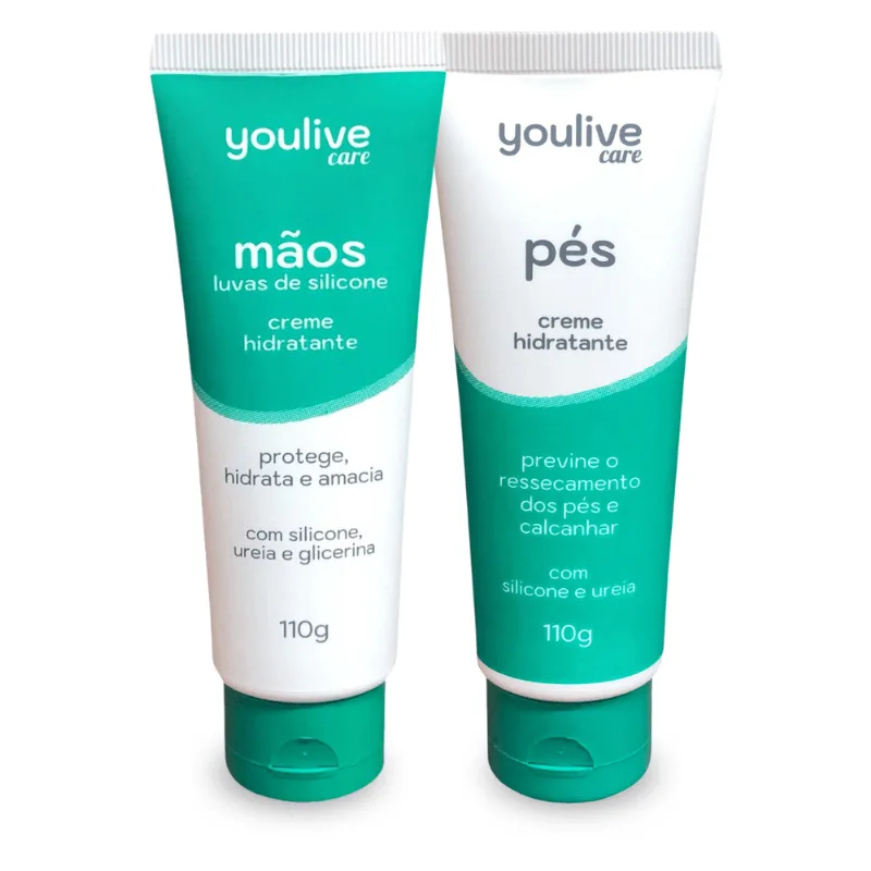 Kit Cremes Youlive - 1 Creme Mãos + 1 Creme Pés