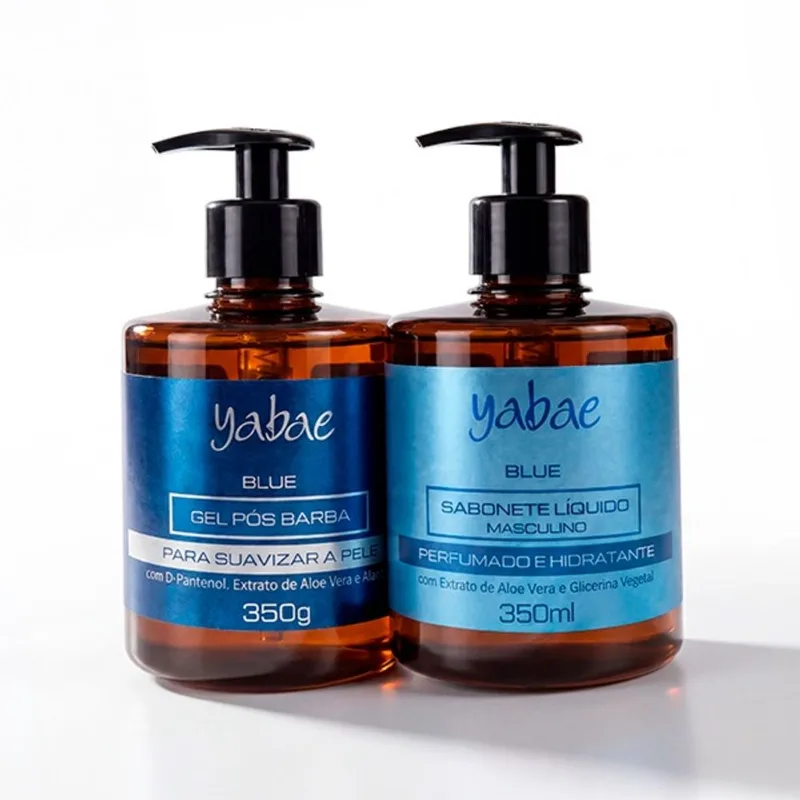Gel Pós Barba + Sabonete Líquido Masculino Blue - Kit Yabae