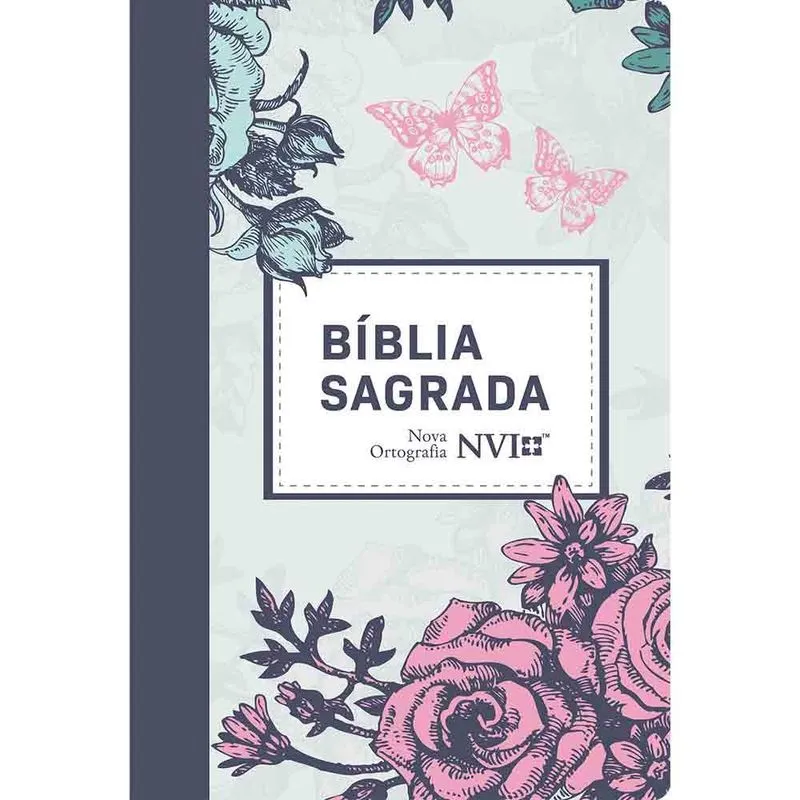 Bíblia Sagrada NVI Grande - Nova Ortografia - Semi Luxo Lilás Floral