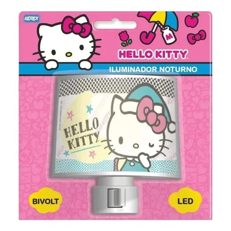 Mini Abajur De Tomada Infantil Luz Led Noturna - Hello Kitty