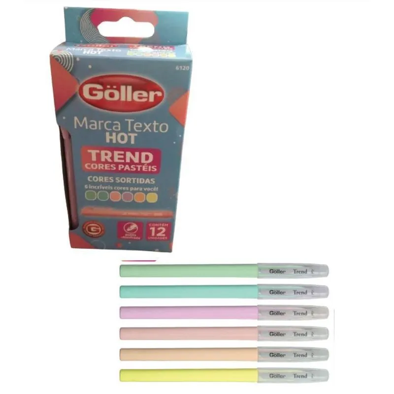 Marca Texto Hot Cores Pasteis - Goller