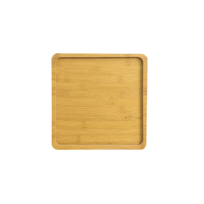 Bandeja de Bambu Western Home Cor Natural 25 cm Bandeja de Bambu 25 cm Western Home