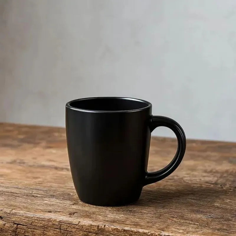 Caneca Charlotte Em Cerâmica 350ml Para Bebidas Quente Ou Fria Preto Hauskraft