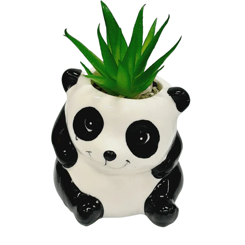Vaso de Ceramica com Arranjo Artificial Panda 9cm - Western