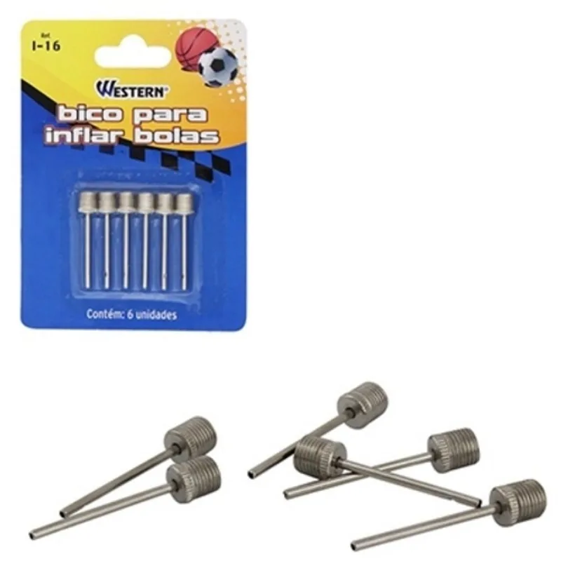 Bico p/ Inflar Bolas c/ 6 Unidades Ref. I-16 - Western