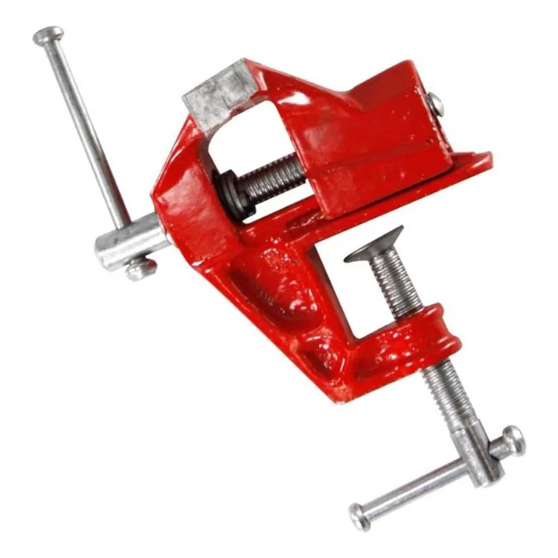 Mini Torno Morsa Base Fixa 60mm X 32mm De Ferro Fundido e Aço