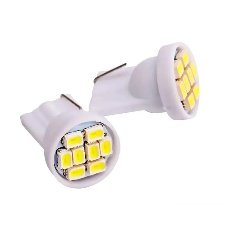 Kit 30 Lampadas Pingo T10 8 Smd Xenon Super Branca