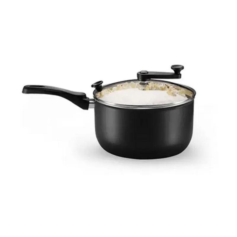 Pipoqueira Cristal Preto Com Tampa Nº 22 - 3,6lts 8501 - Mta