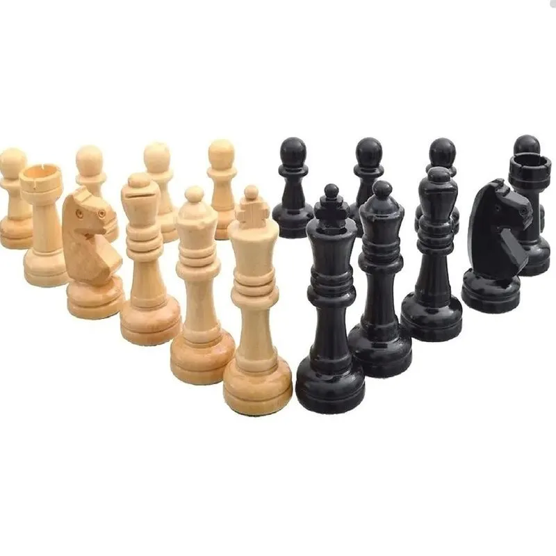 32 Peças para Jogo de Xadrez em Madeira Rei 8,50cm Sports Mania