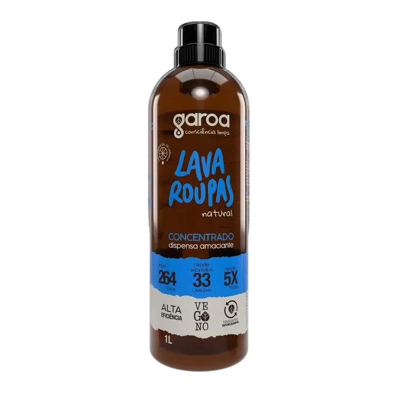 Lava Roupas Concentrado Laranja Biodegradável Garoa 1l