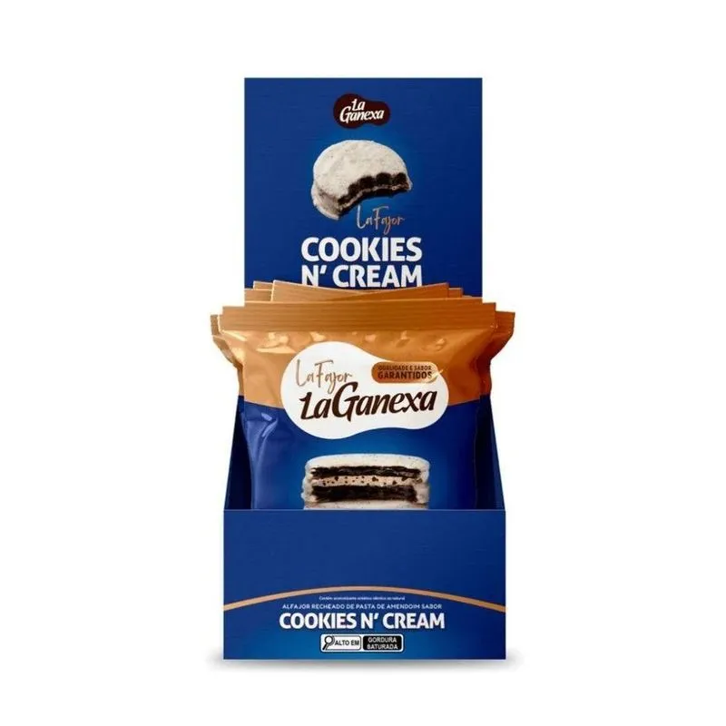 La Fajor La Ganexa Display 12 Un 50g Sabor Cookies E Cream