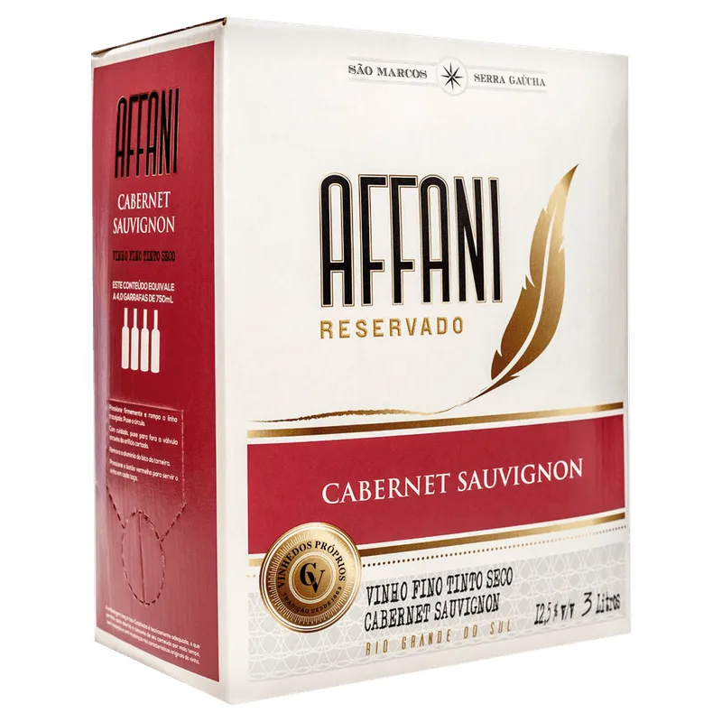 Vinho Affani Cabernet Sauvignon Bag in Box 3L