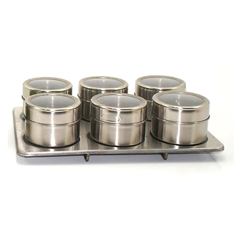 Conjunto de Potes Para Condimentos 6 Peças Útil Bazar UB4033