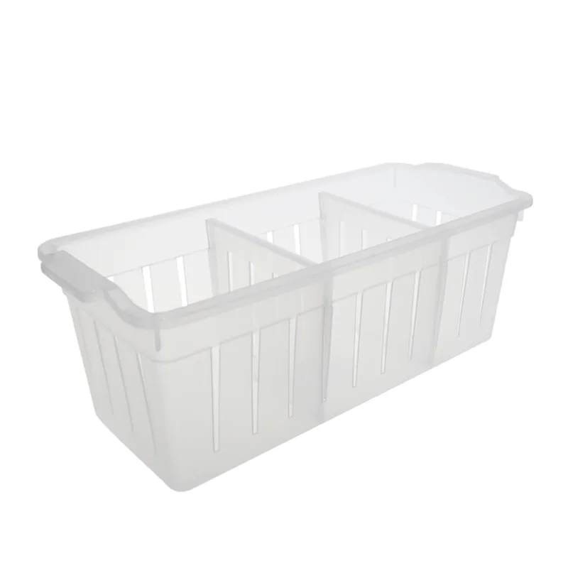 Cesto Organizador em Plástico com 3 divisórias Útil Bazar 12,5x27x10cm Cesto Organizador em Plastico com 3 divisorias Util Bazar 12,5x27x10cm