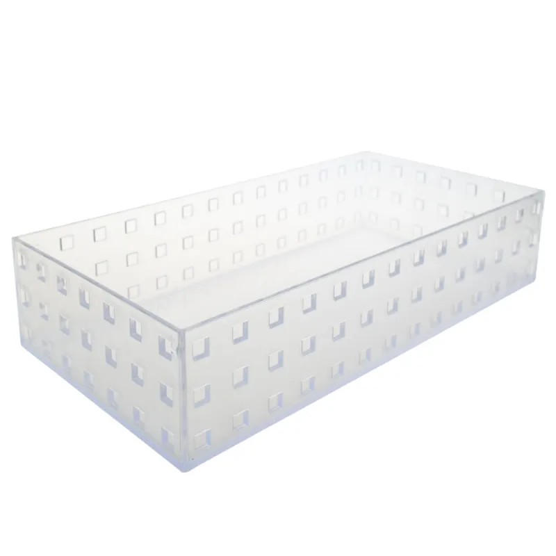 Caixa Organizadora Multiuso Retangular em Acrílico Útil Bazar 28x14x6cm UB4538