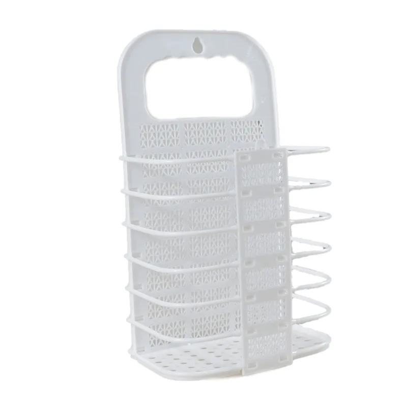 Cesto Organizador Parede Plástico Branco Útil Bazar 22x37.5cm UB5164
