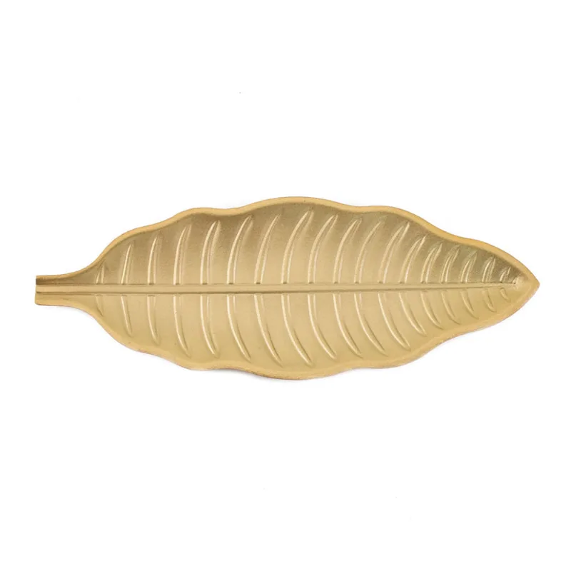 Bandeja Decorativa Folha Dourada Útil Bazar 37x13,4cm UB5925