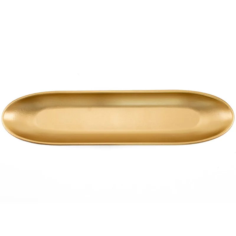 Bandeja Decorativa MDF Dourada Útil Bazar 56x13cm UB5937