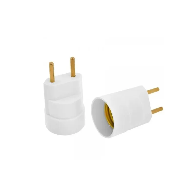 10x Bocal Com Pino Soquete Pino Macho Branco E27 Fertak 8218