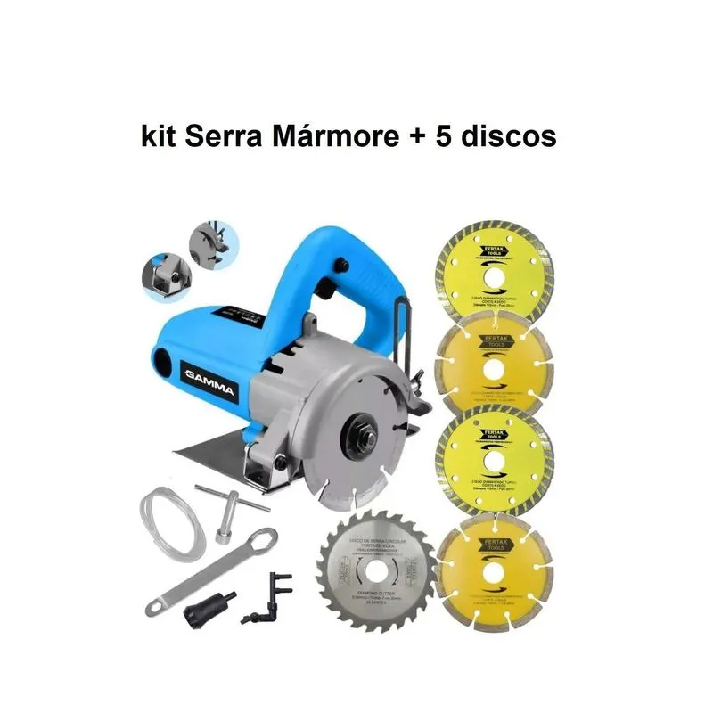 Kit Serra Marmore 220v 1300w 4.3/8 Gamma Hg078/br2 + 5