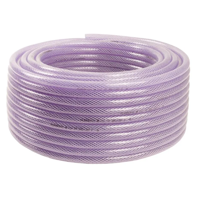 Mangueira Pneumática Plasbohn Pt200 Libras 1/4 X 1,6mm Trançada 50m