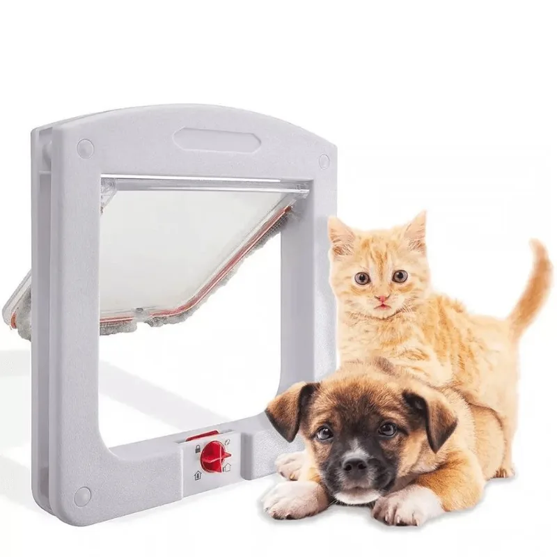 Porta Portinha Passagem P/gato Cachorro 4 Em 1 Pet Door 15 X