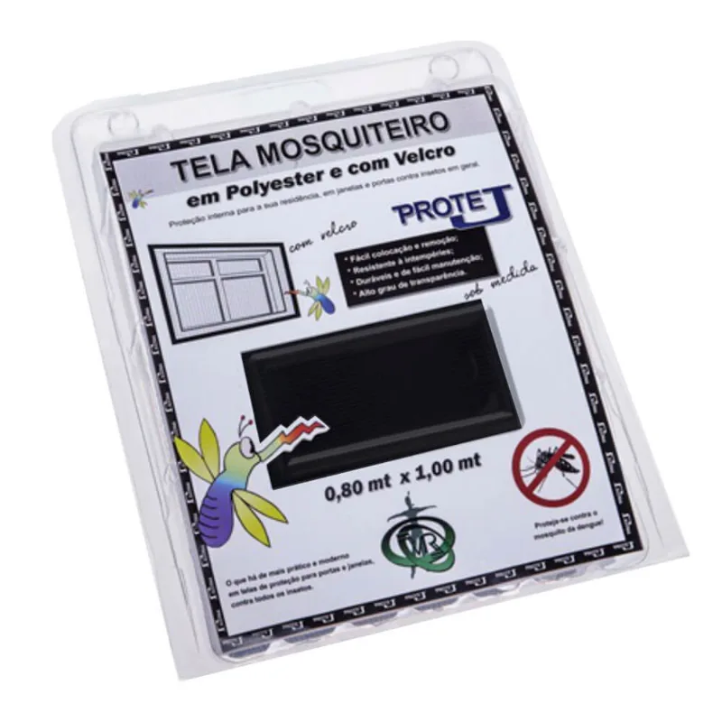 Tela Victoria Reggia Mosquiteiro Velcro 0,80X1,00Mts Preta
