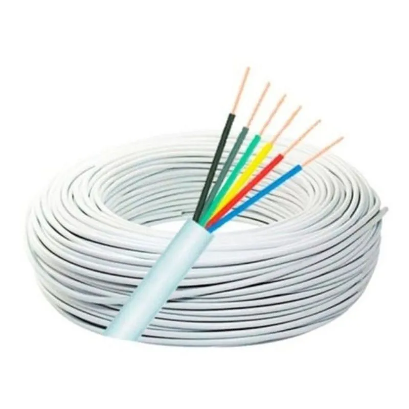 Cabo Alarme Multicores 6 Vias 0,40mm Caixa 100 Mts Branco